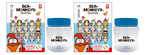 2 Kits Sea Monkeys + 2 Acuarios P/250 Ml. De Agua