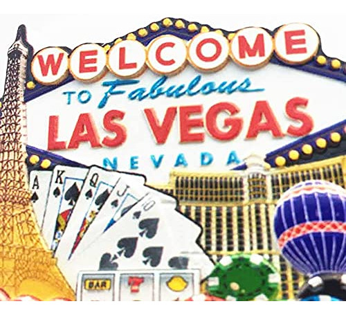 Imán En 3d Para Nevera Con Diseño De Horizonte De Las Vegas,