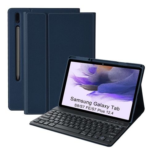 Funda De Teclado Para Samsung Galaxy Tab S8 Plus 2022/s7 Fe