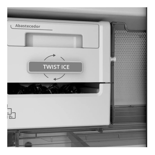 Imagem 3 de 6 de Geladeira frost free Brastemp BRE57A inox com freezer 443L 110V
