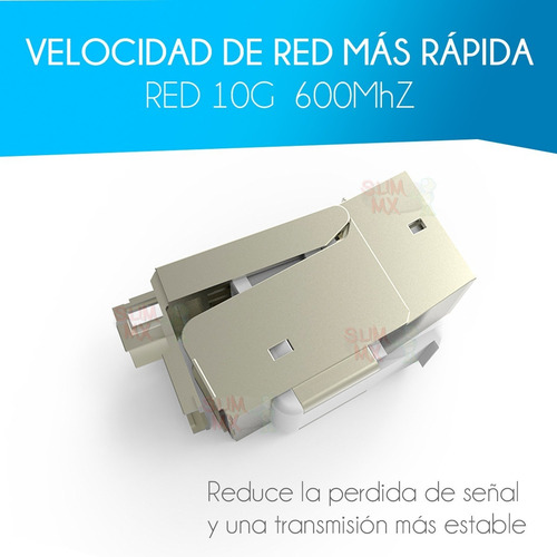 100 Pz De Jack Cat7 Rj45 Blindado Autoponchable Ftp Ethernet
