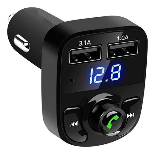 Adaptador Bluetooth para coche, cargador USB, transmisor FM