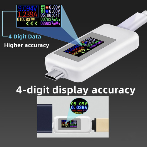 Tester Voltímetro Digital 10 En 1 Tipo Usb Y C