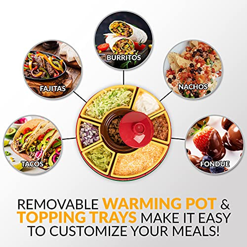 Nostalgia Taco Martes Calentado Lazy Susan Topping Bar Perfe