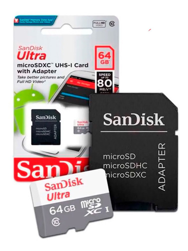 Cartão De Memória Micro Sd Sandisk Classe 10 Ultra 64gb Nf