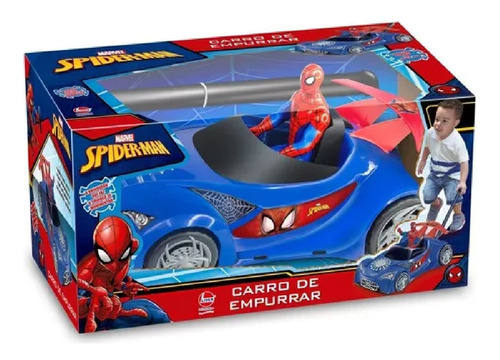 Brinquedo Veiculo Carro De Empurrar Homem Aranha Lider 2382