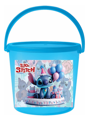 Dulcero Lilo Y Stitch Cubeta 30pz Más Regalito