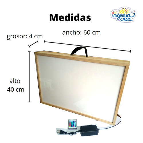 Caja De Luz Sensorial Ingeniacrea Regio Emilia 40x60+figuras