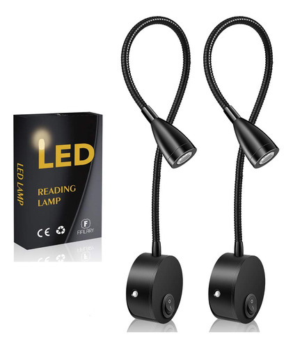 Lámpara De Lectura, Luces De Cama Led Montadas Pared J...