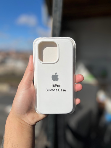 Funda Silicone Case Iphone 16 Pro Blanco Lisa