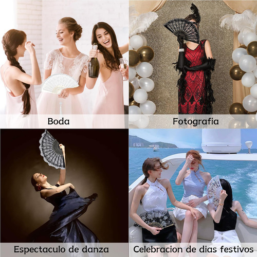 Abanicos De Mano Plegables, 12 Abanicos De Mano Para