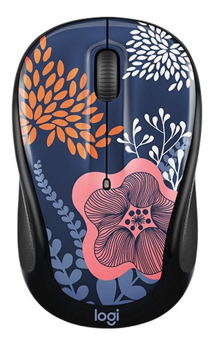 Mouse Inalambrico Logitech M317c Collection Forest Floral Color Azul