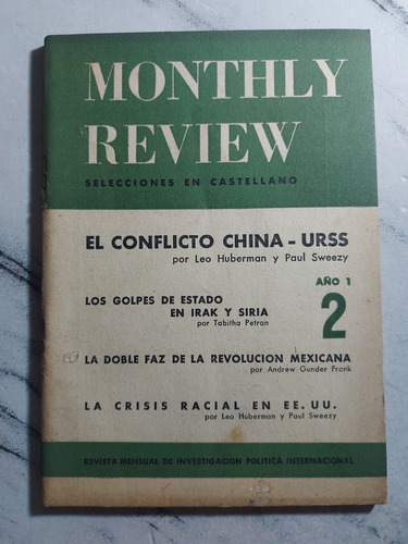 Monthly Review. Revista Investigación Política. Ian 402