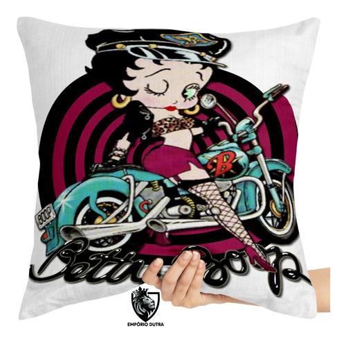 Almofada Decorativ Cheia Grande Betty Harley Boop Moto Estil