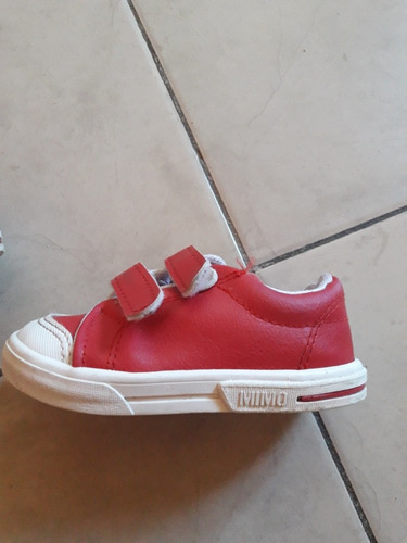 Zapatillas Mimo.de Cuero Con Abrojo Talle 22 Un Uso