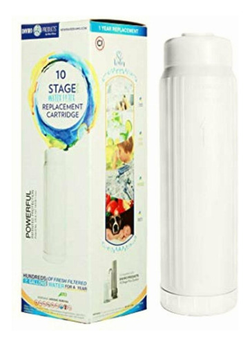 New Wave Enviro 10 Stage Water Filter Replacement Cartridge Color Cartucho De Repuesto De 10 Etapas