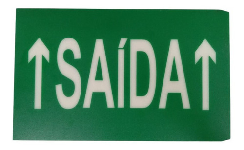 Placa Sinalização New Slim Br-vd Saida Seta Cima Intelbras