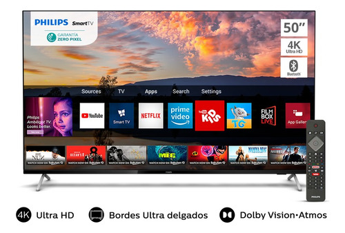 Televisor Philips Smart Tv 50 Led 4k Ultra Hd Dolby Vision