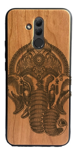 Funda Huawei Mate 20 Lite - Elefante Hindú - Madera Grabada 