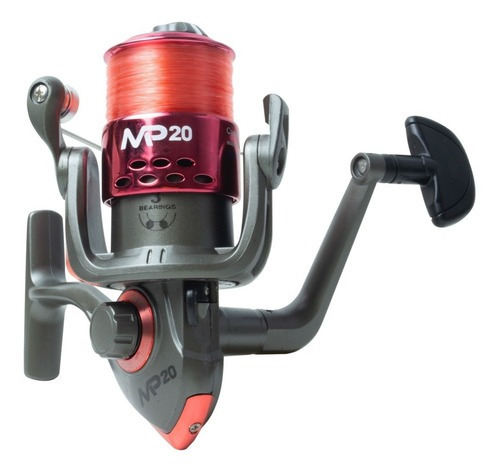 Molinete Albatroz Fishing Mp 20 3 Rolamentos 4 Kgs Drag Cor Vermelho