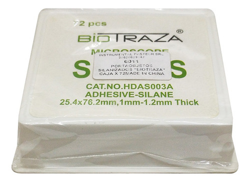 Portaobjetos Silanizados Caja X 72u