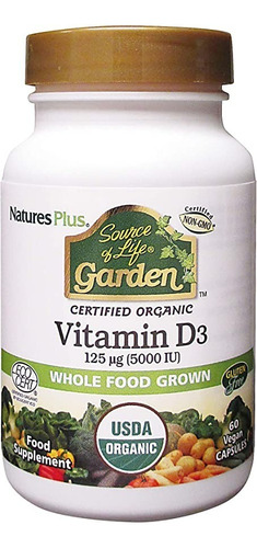 Vitamina D3 5000iu Natures Plus - - Unidad A $3596