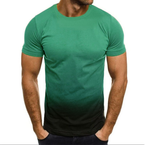 Camiseta En Forma De U Para Hombre, Delgada, De Colores Cont