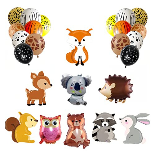 Cymylar Animal Balloon Kit 33pcs Deer Koala Bear Rabbit Owl