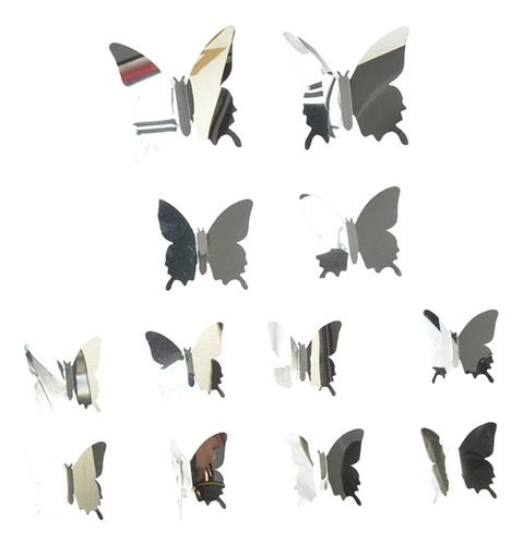 12 Pegatinas De Mariposa Para Pared, Decoración Del Hogar,