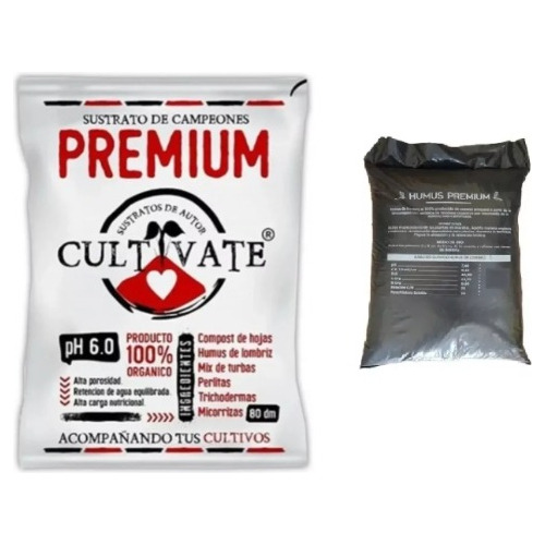 Cultivate Sustrato De Autor Premium 80l Orgánico + Humus 10l