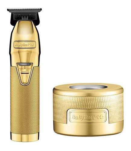 Combo Trimmer Inalámbrico Gold 787 Fx + Base De Carga Color Dorado