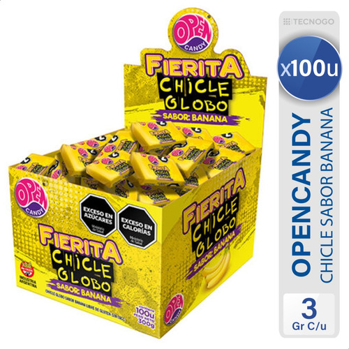 Chicle Globo Fierita Banana Sin Tacc Open Candy Mejor Precio