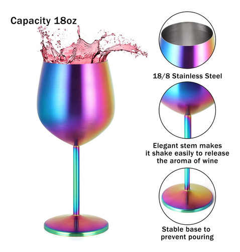 Juego De 4 Copas Para Boda Elegantes Acero Inoxidable