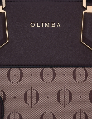 Bolsa Tote De Mujer Grande Compartimientos Amplios 88519 Marrón Lisa Oro