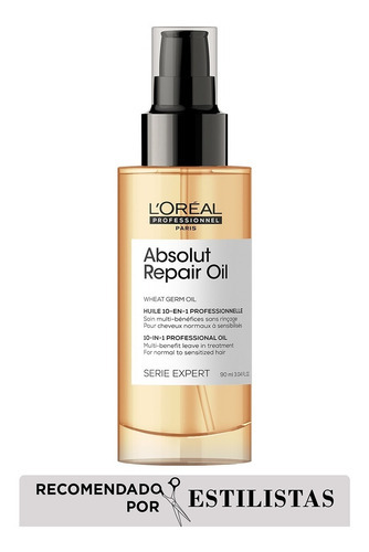 Aceite Reparador L'Oréal Cabello Dañado 90 Ml Absolut Repair Gold