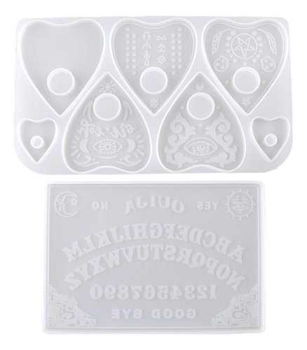 2x Ouija Heart Planchette Molde De Silicona De Resina Moldes