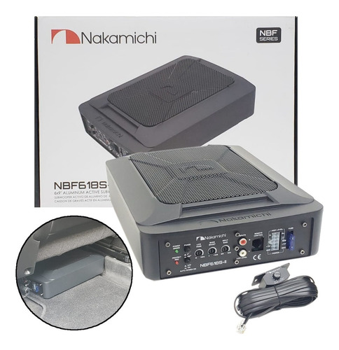 Caja Amplificada De Subwoofer Nakamichi Slim Para Camioneta