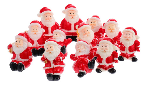 Housoutil 12 Adorno Navidad Papa Noel Miniatura Figura Micro