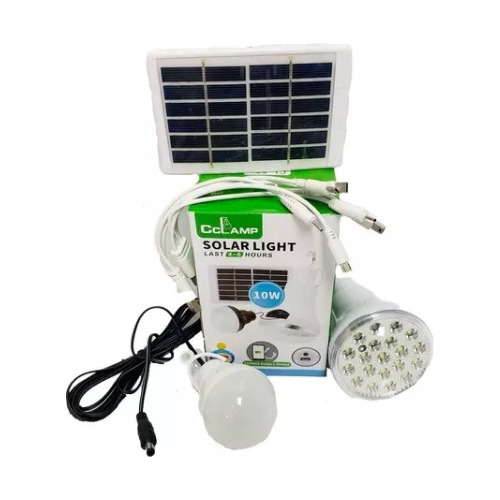 Lámpara Recargable Panel Solar Ideal Camping  Electroimporta