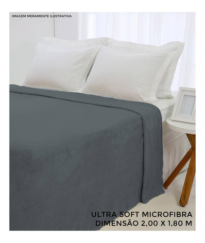 Manta Casal Microfibra Veludo Cobertor Coberta Soft Cores