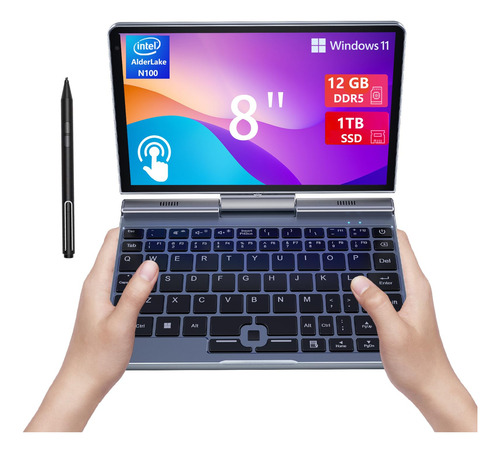 2 In 1 Portable Laptop Kooforway Mini Laptop 8 Inch Windows