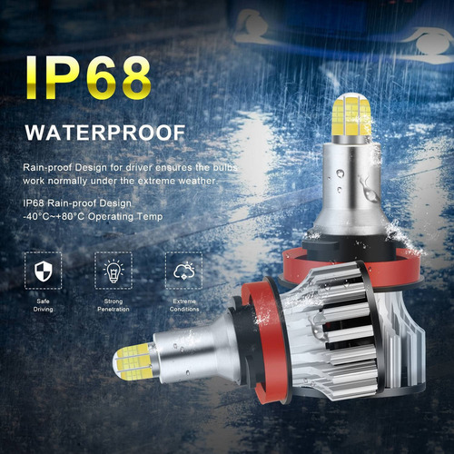 Z Bombillas De Faros Led H11 8 Lados Coche De 360 Grados Le
