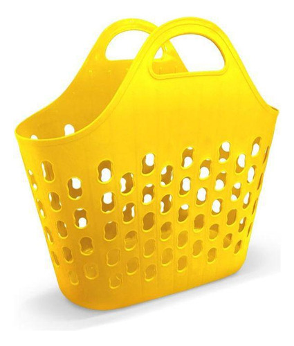 Sacola Bolsa Mercado Brinquedo Multiuso Plástico Amarela