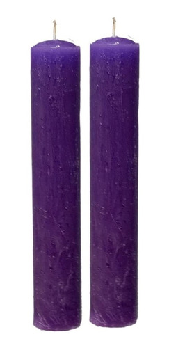 2 Velones Color Violeta 