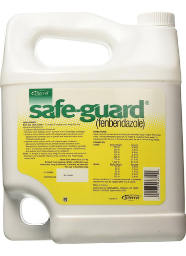 Vetoquinol Safeguard Suspension Pet Wormers, 1-gallon