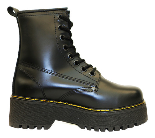 Botas Piel Plataforma Jadon Negras Goth Rock Punk Martens