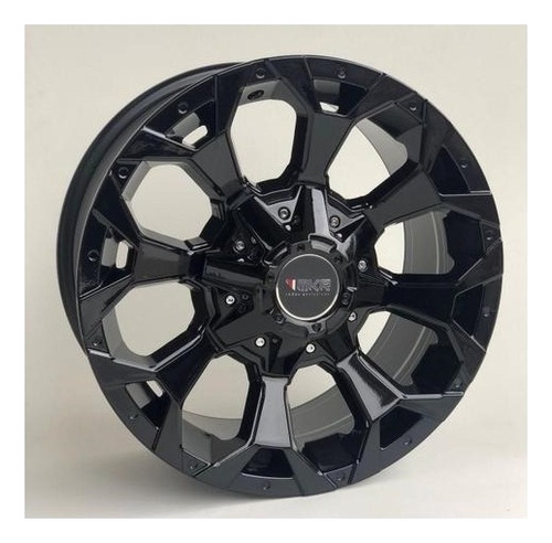 Rodas M12 Offroad S10 L200 Troller 17x8 6x139 (jogo) +bicos Cor Preto Brilhante