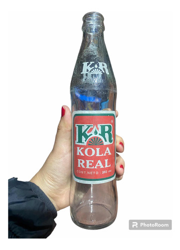 Yh Antigua Botella Kr Kola Real Años 80 Vidrio Vacío Retro