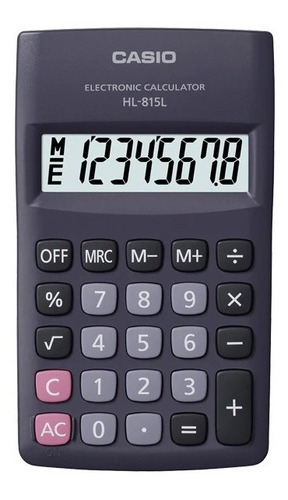 Calculadora Portatil Casio Hl-815l-bk 8 Digitos Original Nue