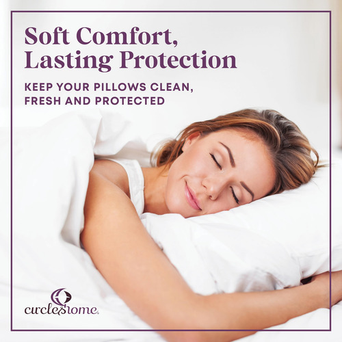 Juego De 4 Protectores De Almohada 100% Algodón Transpirable